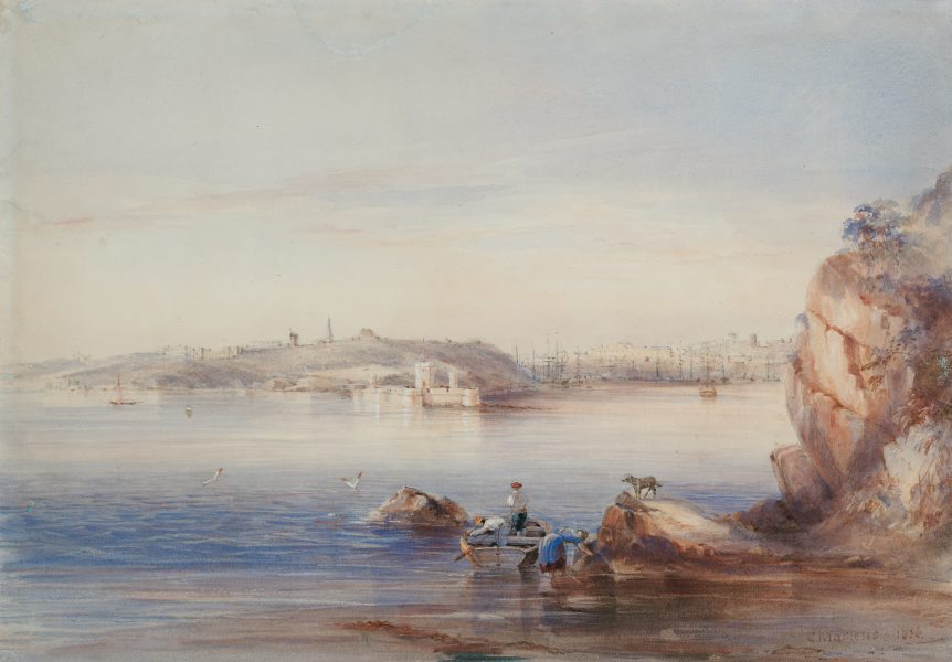 Sydney Cove from the North Shore in 1836. Credit State Library of NSW.